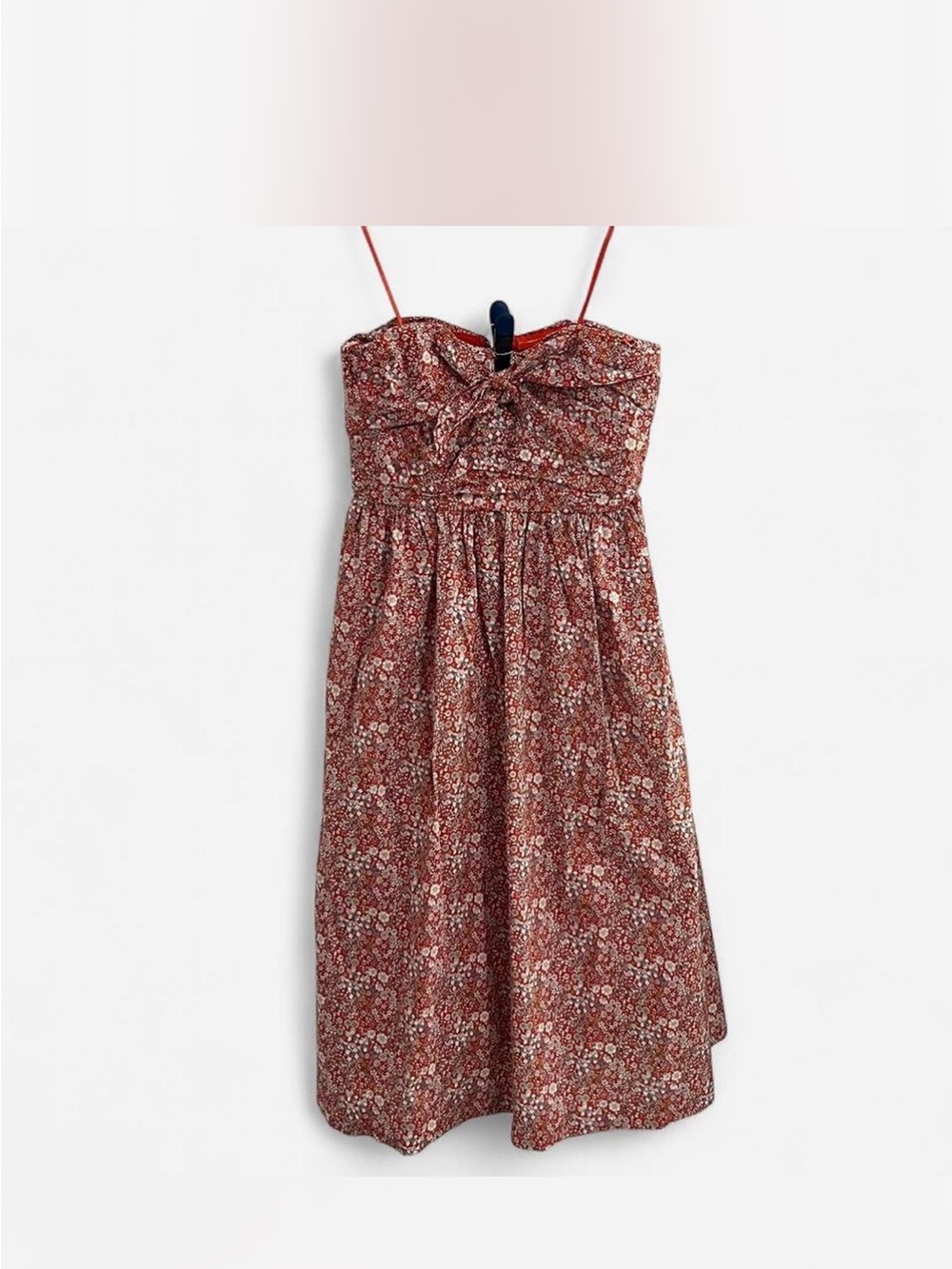 J. Crew Floral Liberty Tie Front Strapless Sweetheart Dress - Picture 7 of 14